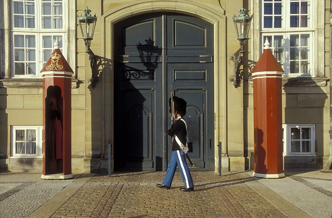 Guards, Amalienborg Castle, Copenhagen Denmark
