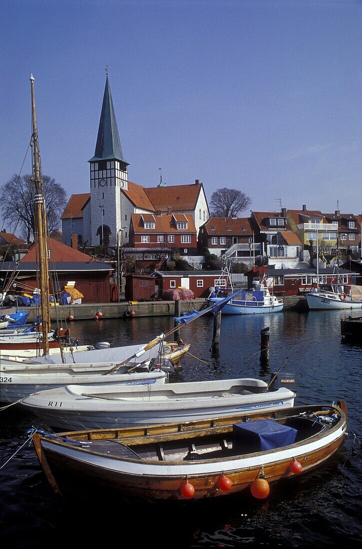 Boote im Hafen von Ronne, Bornholm, Dänemark, Europa