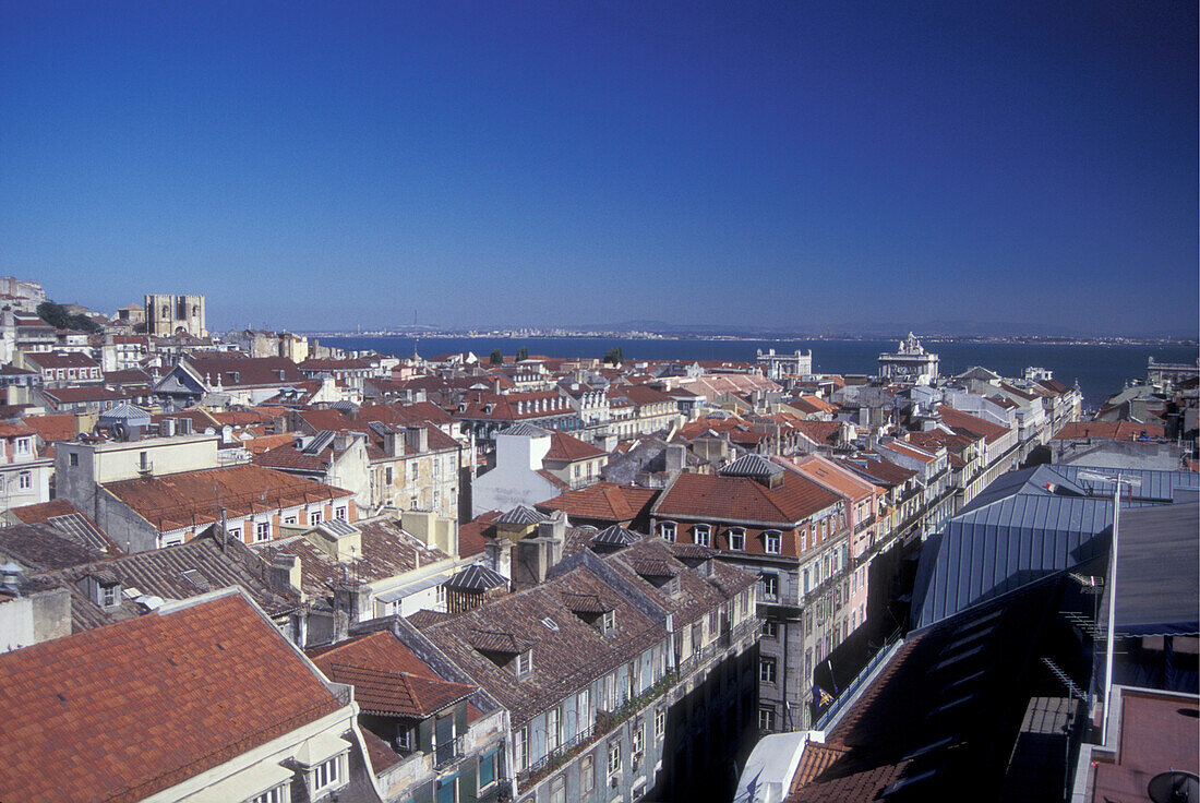 Panoramic View, Old Town, Lisbon Portugal