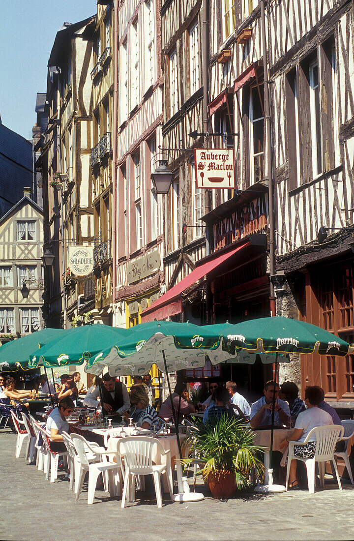 Streetcafe, Rue St. Romain, Rouen, Normandie France