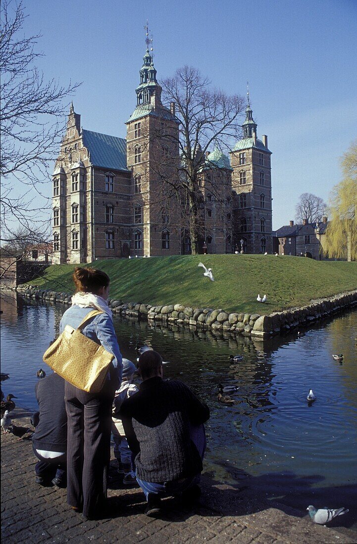 Young family, Rosenborg Castle, Copenhagen Denmark