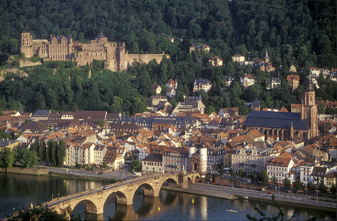 View over Heidelberg, Odenwald, Baden-Württbg. Germany