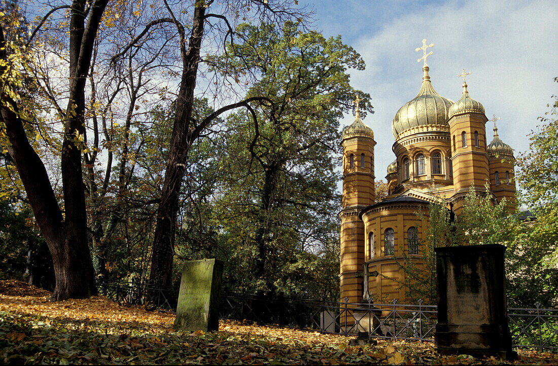 Russische Kapelle, Hauptfriedhof, Weimar, Thueringen Deutschland, Europa