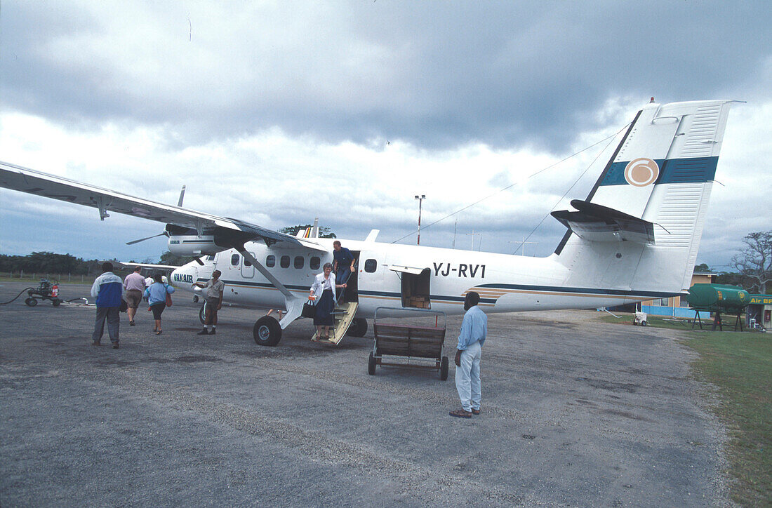 Flughafen auf Funafuti, Tuvalu Suedsee