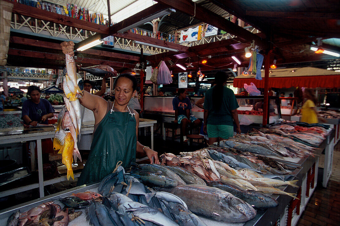Markt in Papeete, Tahiti Franz. Polynesien