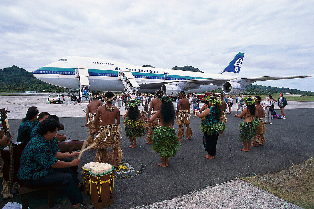 Air New Zealand 747-200, Airpoprt, Rarotonga Cook Islands