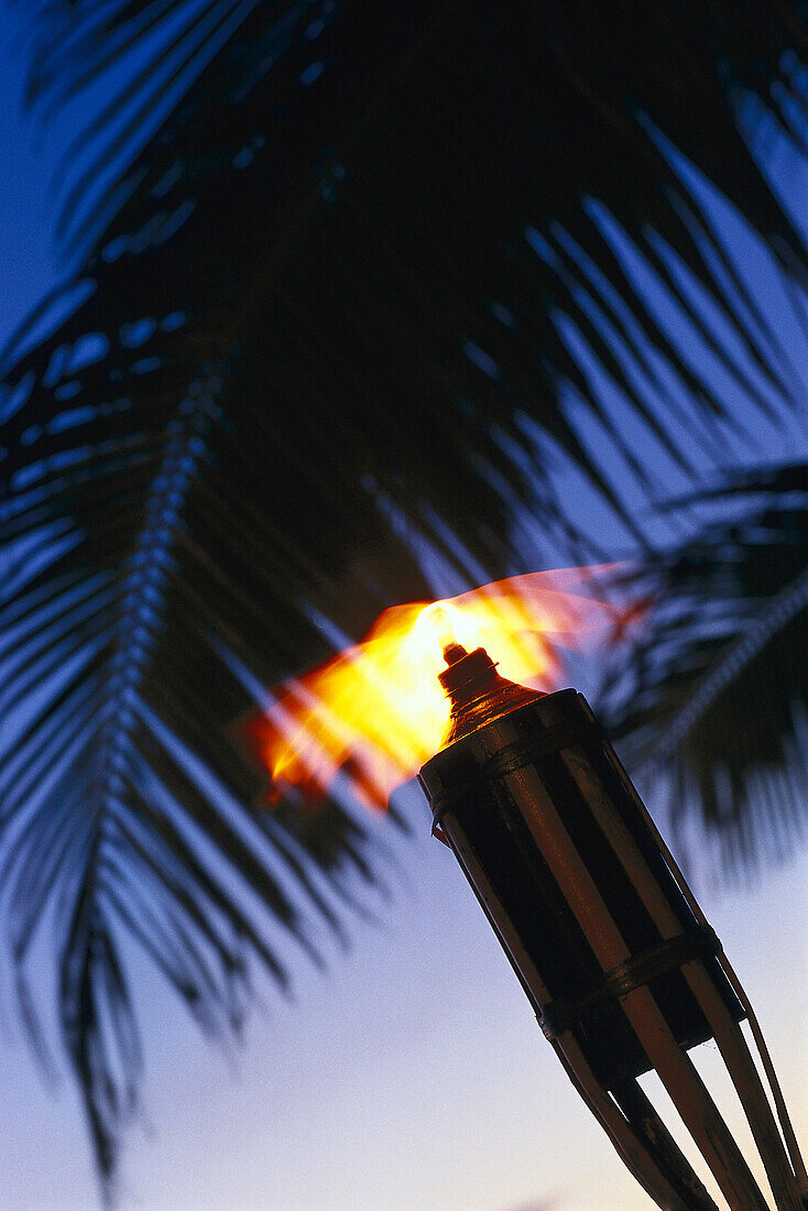 Tiki Torch, Aitutaki Lagoon Resort Cook Islands