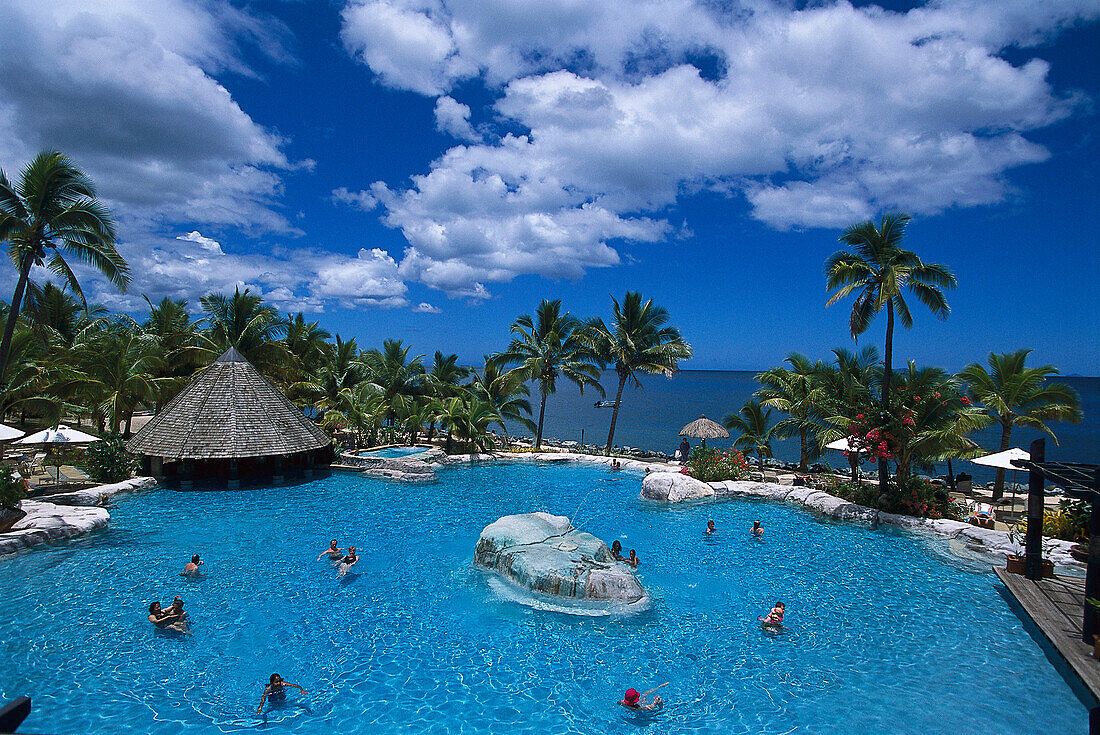 Swimming Pool, Sonaisali Island Resort near Nadi, Viti Levu, Fiji, South Pacific