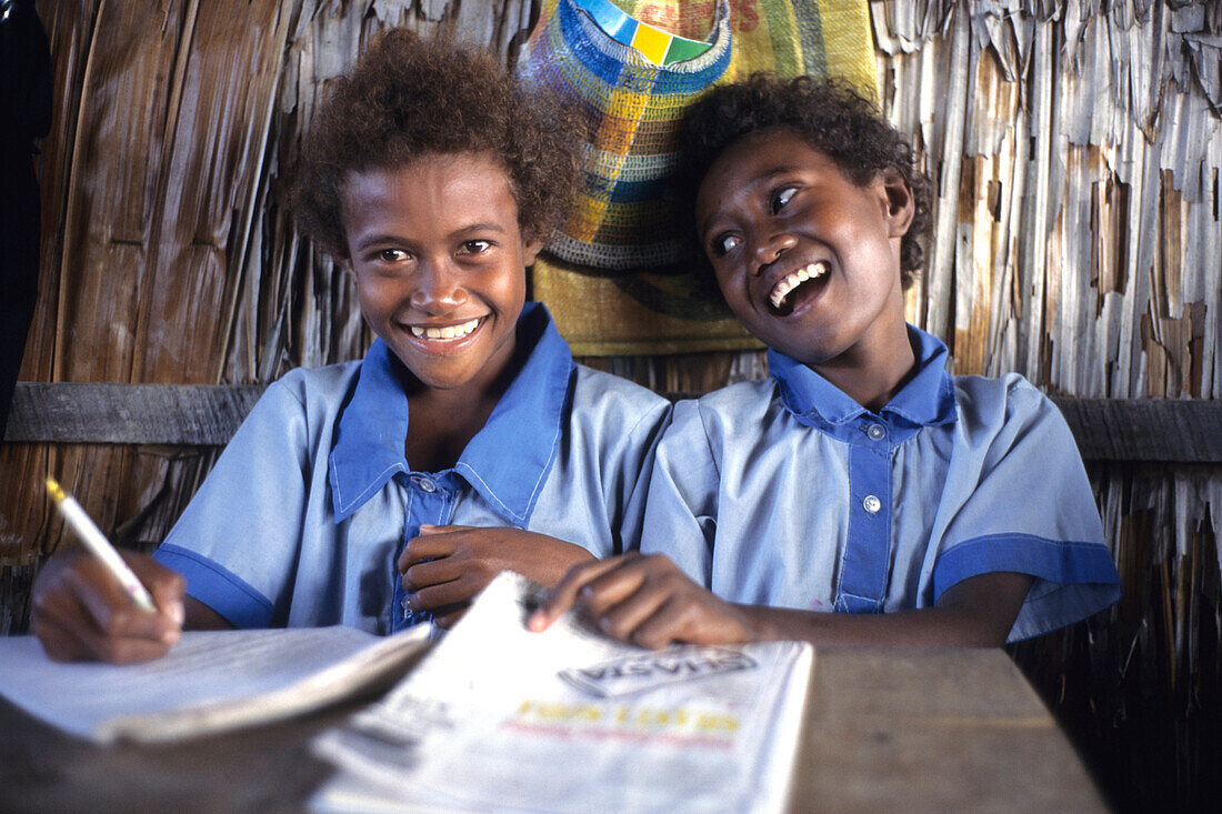 Schoolgirls, Arabala, Malaita, Solomon Islands