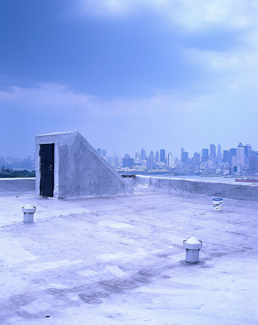 Roof view from Brooklyn towards Manhattan, Manhattan New York City, USA