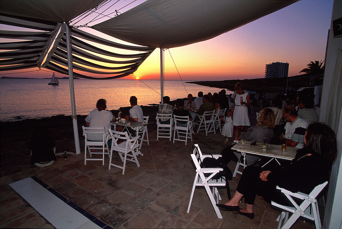 Sonnenuntergang, Cafe del Mar, San Antoni Ibiza, Spanien