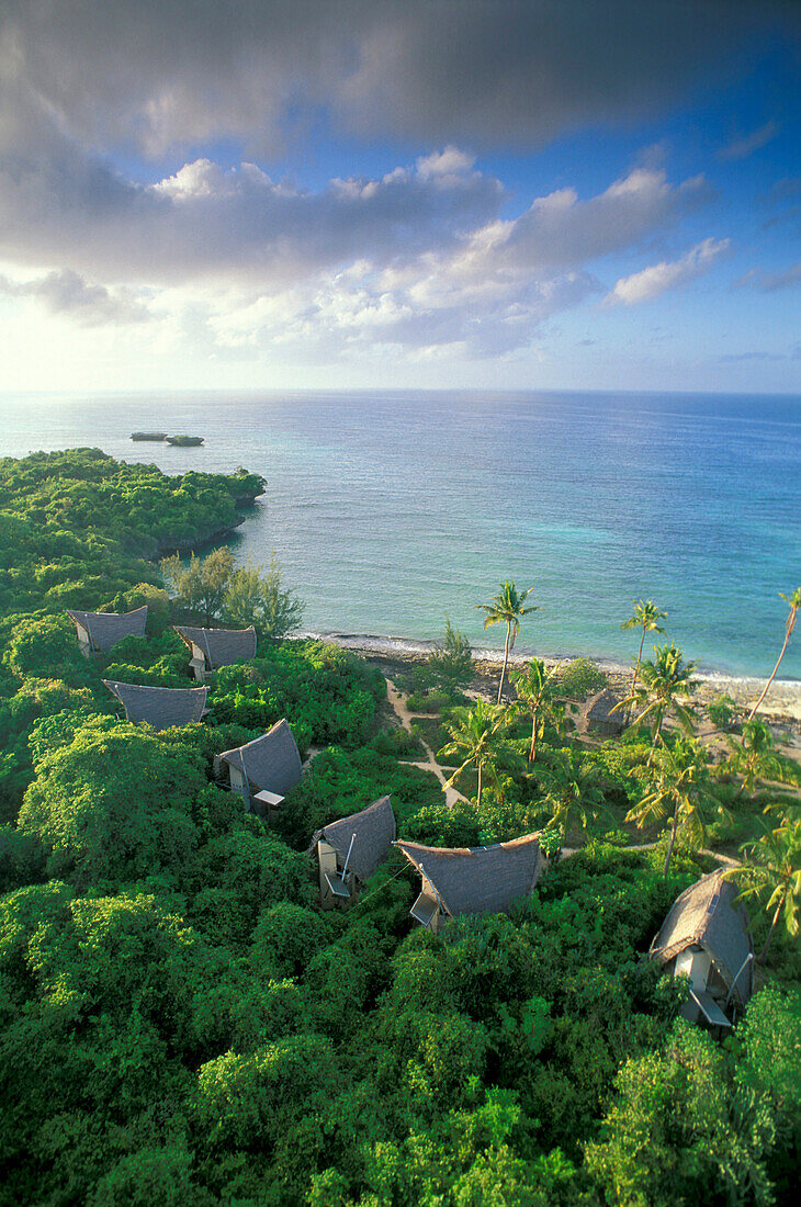 Bungalows, Coral Rag Forest, Nature Reserve, Chumbe Island, Sansibar, Tansania