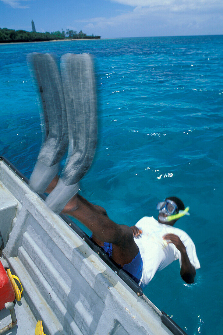 Snorkel tour, Ranger, Nature Reserve, Chumbe Island, Sansibar, Tanzania