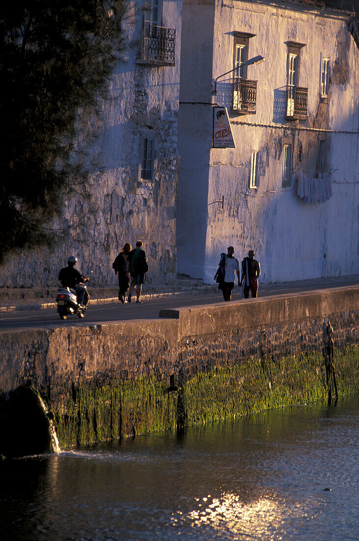 Asseca river, Houses, Tavira Algarve, Portugal