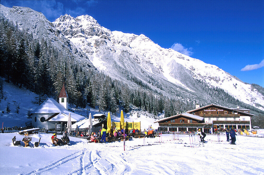 Schlickeralm, unterm Kalkkögel, Skigebiet Schlick 2000 Tirol, Österreich