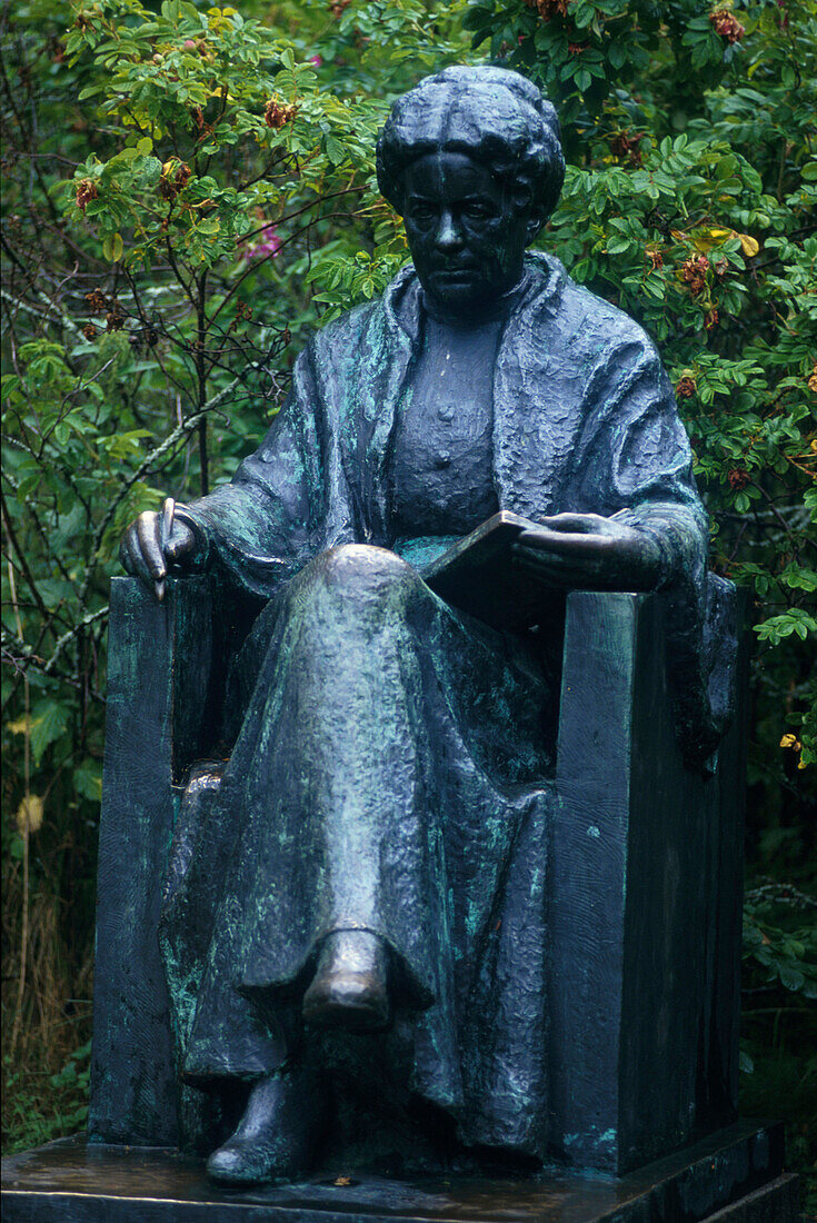 Selma Lagerloef, Skulptur, im Rottneros Park bei Sunne Vaermland, Schweden