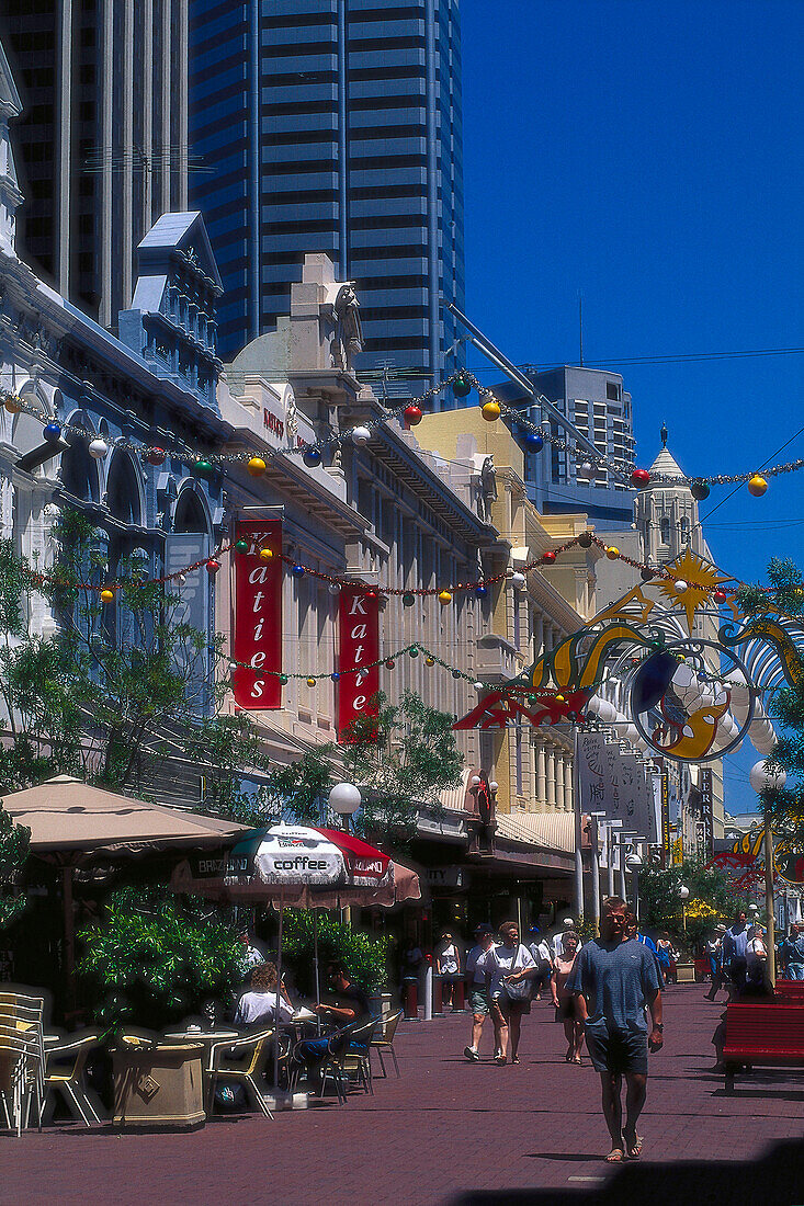 Hay Street Mall, Fussgaengerzone, Innenstadt, Perth Western Australia, Australien