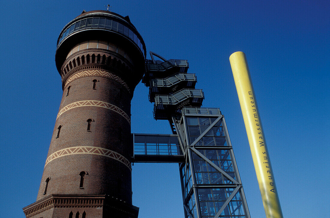 Das Aquarius Wassermuseum und Wasserturm, Mülheim an der Ruhr, Nordrhein Westfalen, Deutschland