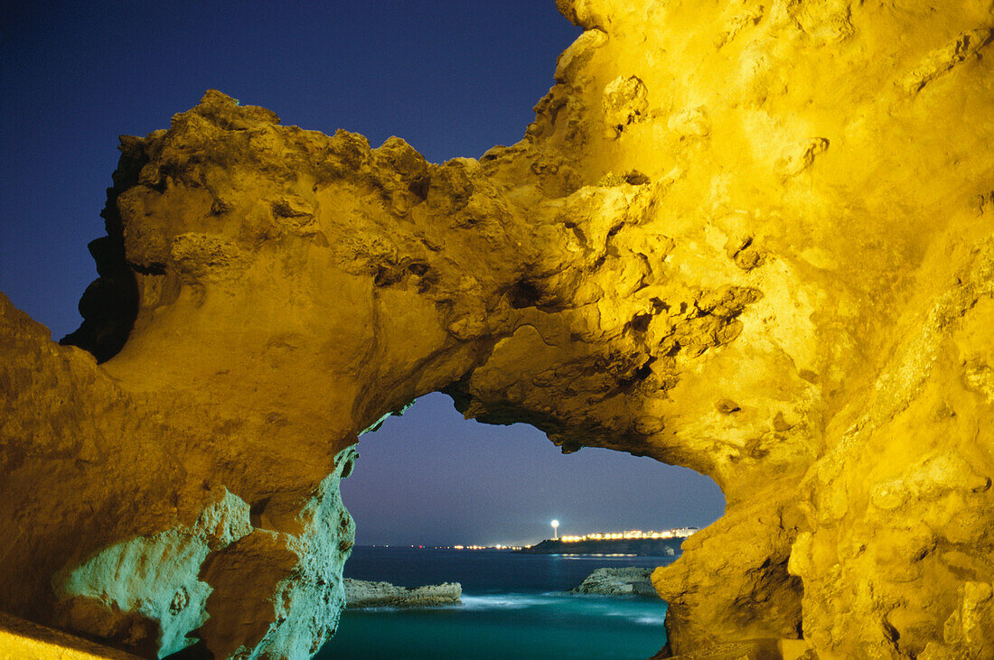 Rocher de la Vierge, Biarritz, Baskenland, Atlantikküste, Frankreich