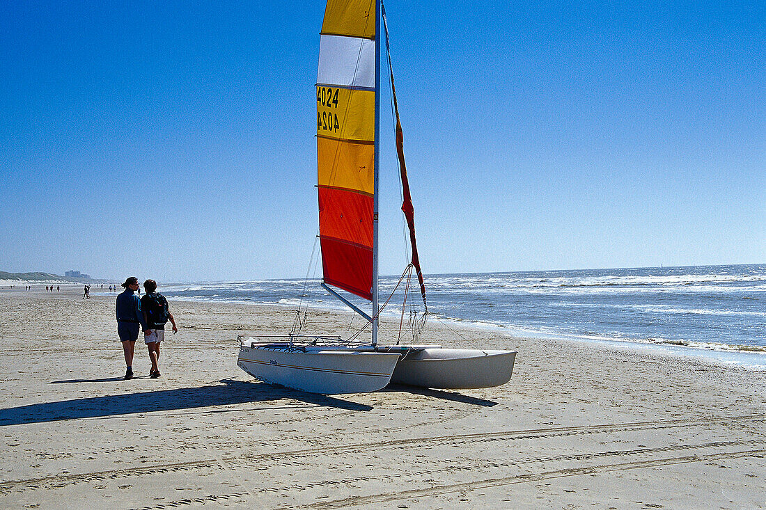 Catamaran on the beach, Bergen aan Zee, Netherlands