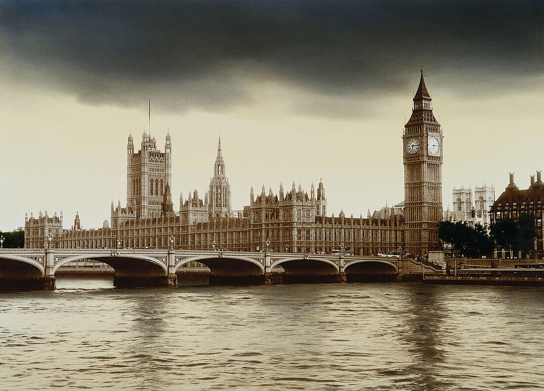 E. George, Undank ist der Väter Lohn, Houses of Parliament London, Great Britain