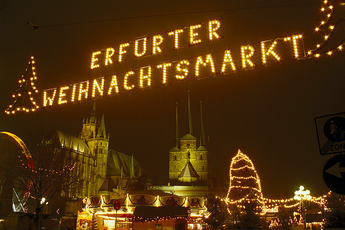 The Christmas Market in Erfurt, Thuringia, Germany
