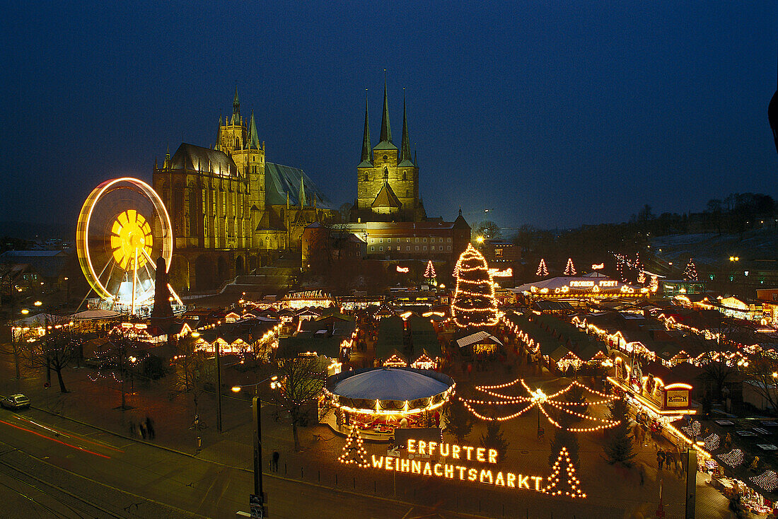 Christmas fair, Erfurt, Thueringen Deutschland