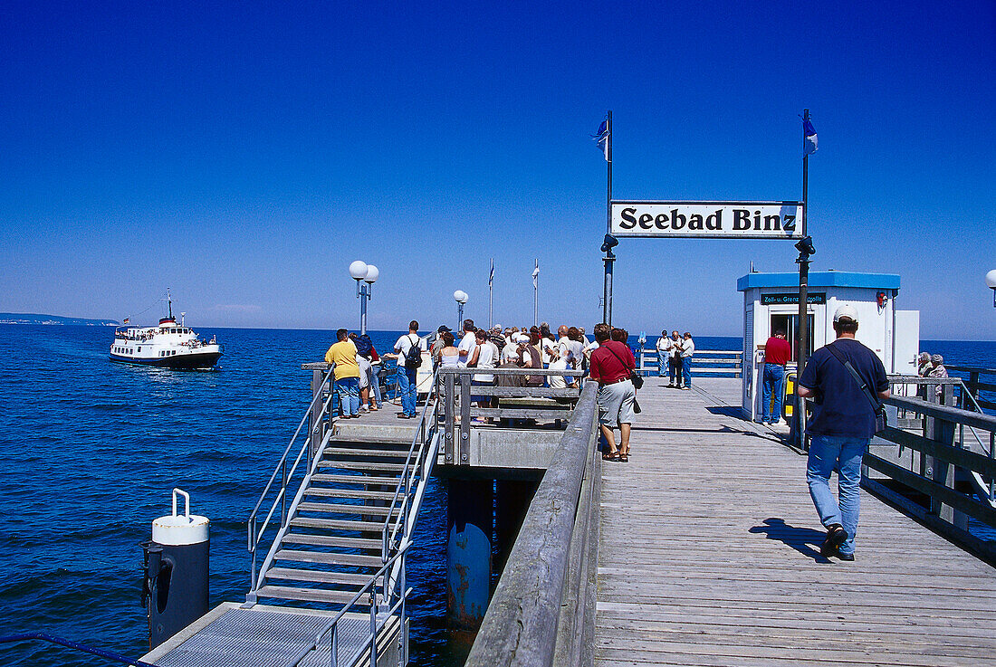 Landing stage at Binz seaside resort, Rugen Island, Mecklenburg- Vorpommern, Germany