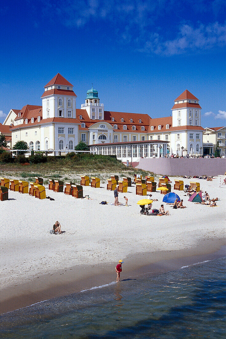 Beach and Hotel on Ruegen Island, Mecklenburg- Vorpommern, Germany