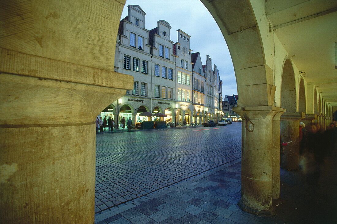 Prinzipalmarkt of Muenster, North Rhine-Westphalia, Germany, Munsterland