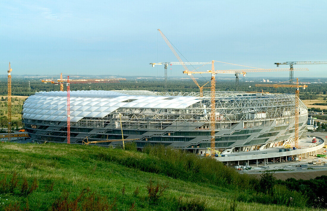 Allianz Arena, Allianz Arena, construction, world championship, world cup, soccer, stadium, Munich, Bavaria, Germany
