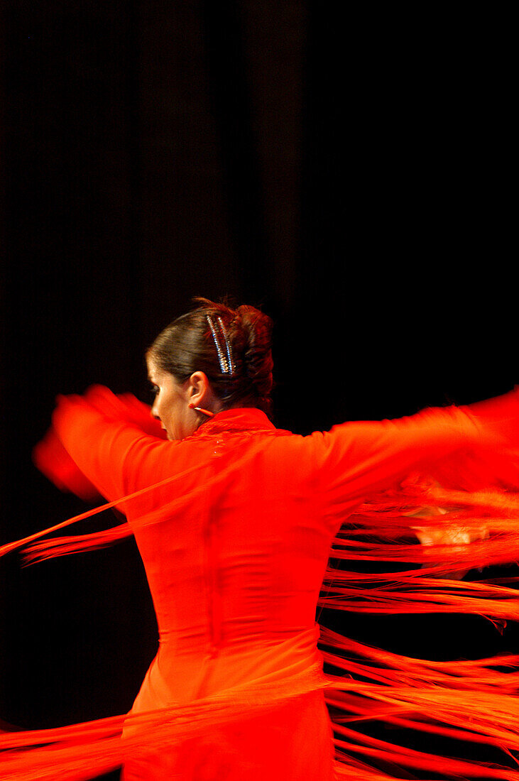 Flamenco dancer, World Flamenco Fair, Seville, Andalusia, Spain