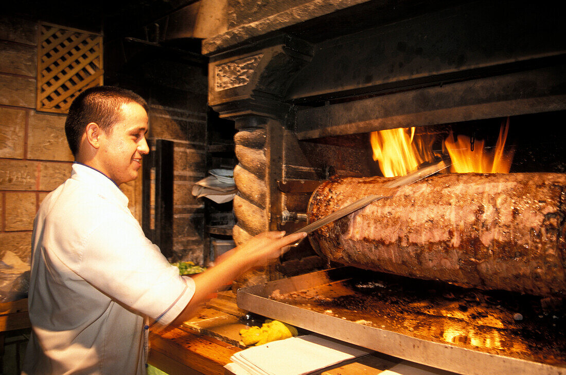 Oven with Kebap at the restaurant, Bodrum, Turkey