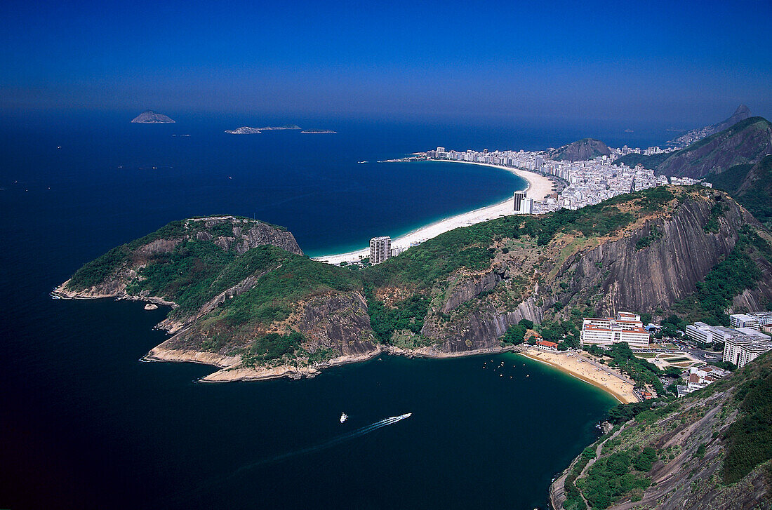 Panorama, Copacabana, Praia Vermelha, Rio de Janeiro Brasilien