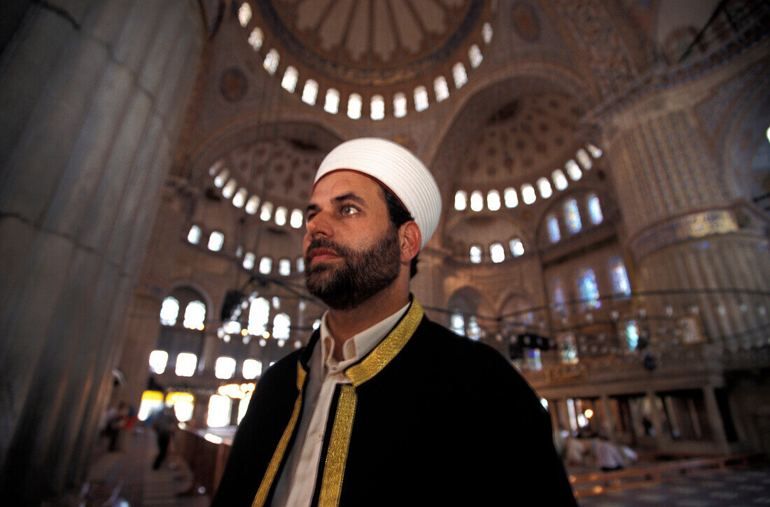 Imam, Sultan Ahmet Moschee, Blaue Moschee, Istanbul, Türkei