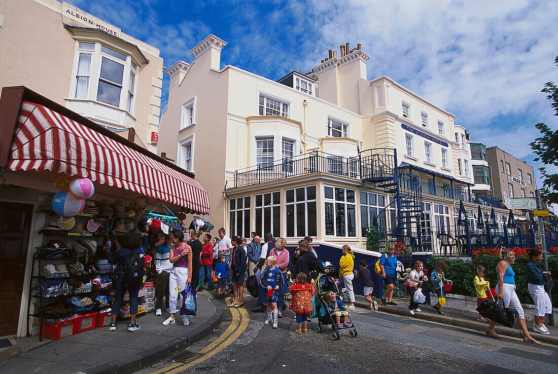 Pedestrians, Albion Hotel, Broadstairs, Kent England