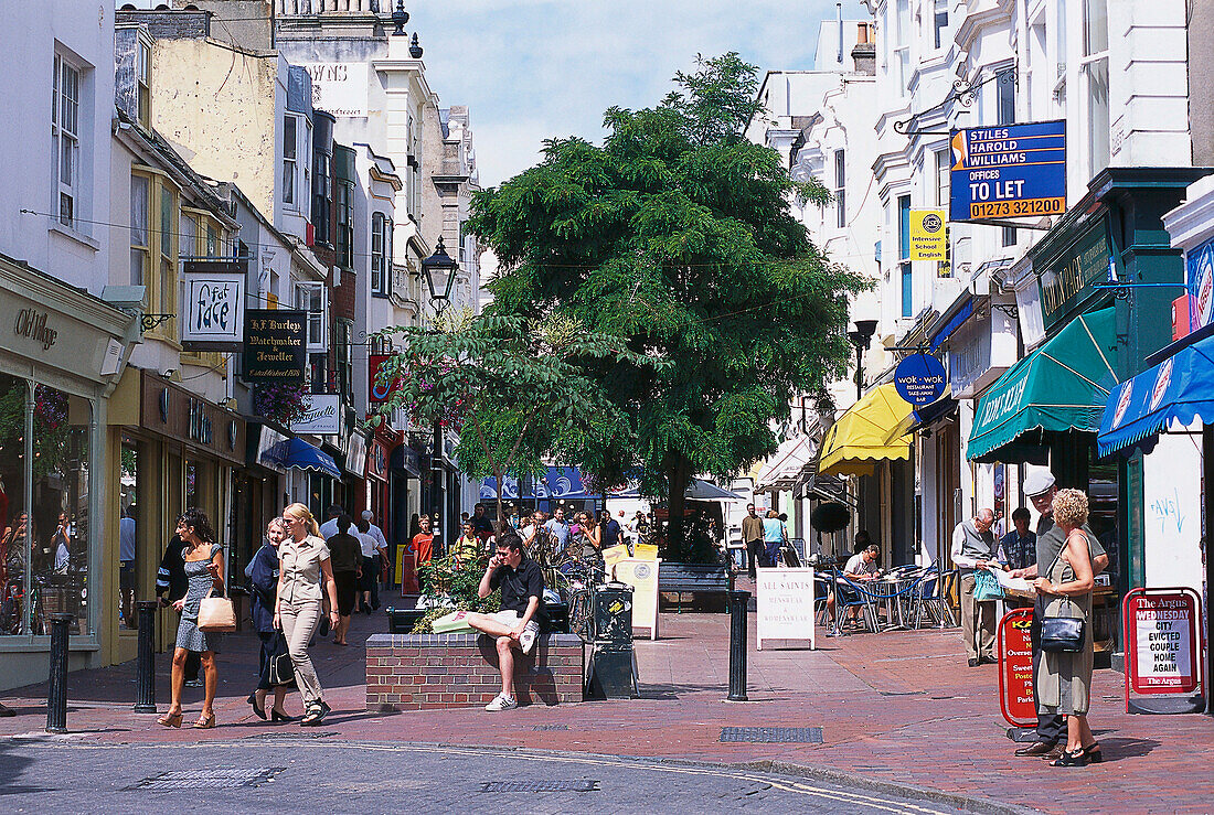 The Lanes in Old Town, Brighton, East Sussex, England