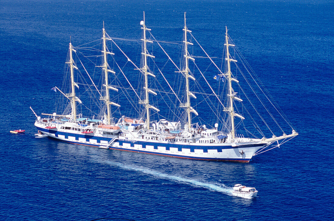 Royal Clipper and Tender, Marigot Bay St. Lucia