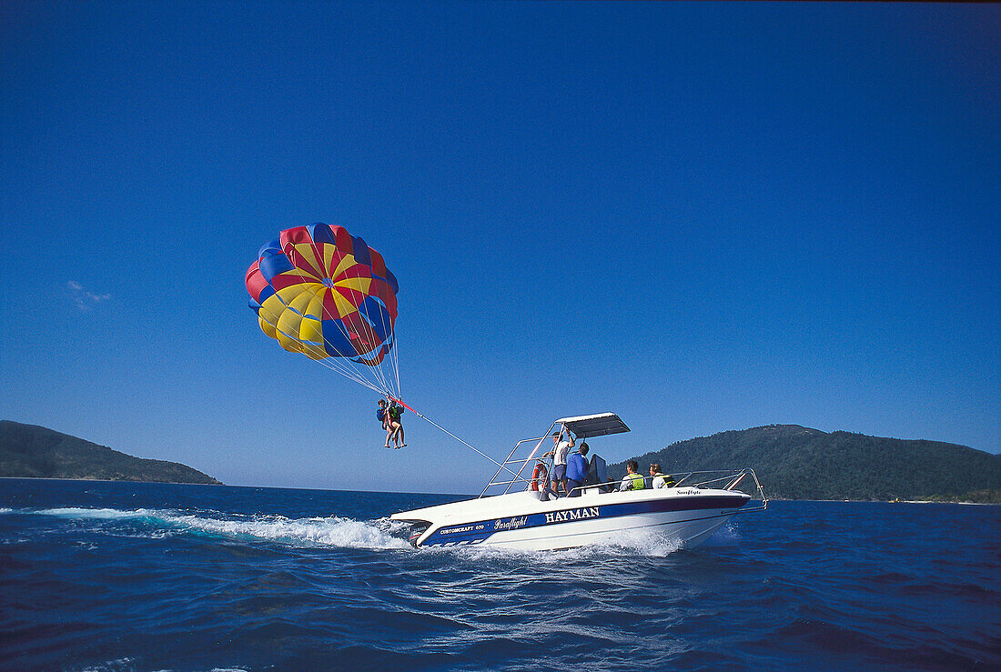 Paraflying, Hayman Resort, Hayman Island Queensland, Australia