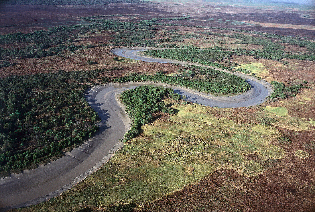 Aerial View, East Alligator River, Kakadu NP NT, Australia