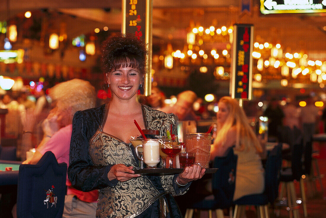 Waitress Wirh Excalibur Cocktail Las … License Image 70016590 Lookphotos