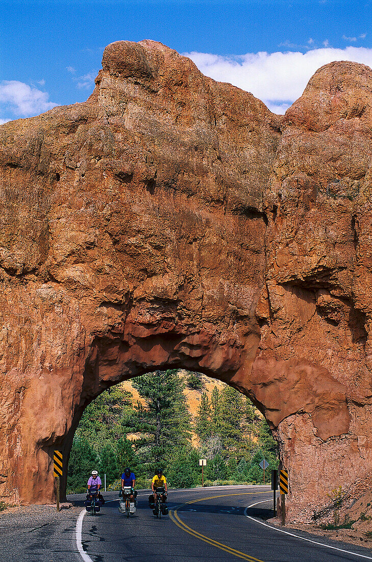 Red Canyon Cyclists Hwy.12, Dixi National Forest, Utah USA