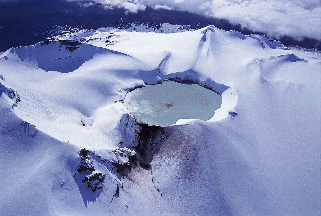 Aerial Photo, Mount Ruapehu, Tongariro National Park, North Island New Zealand