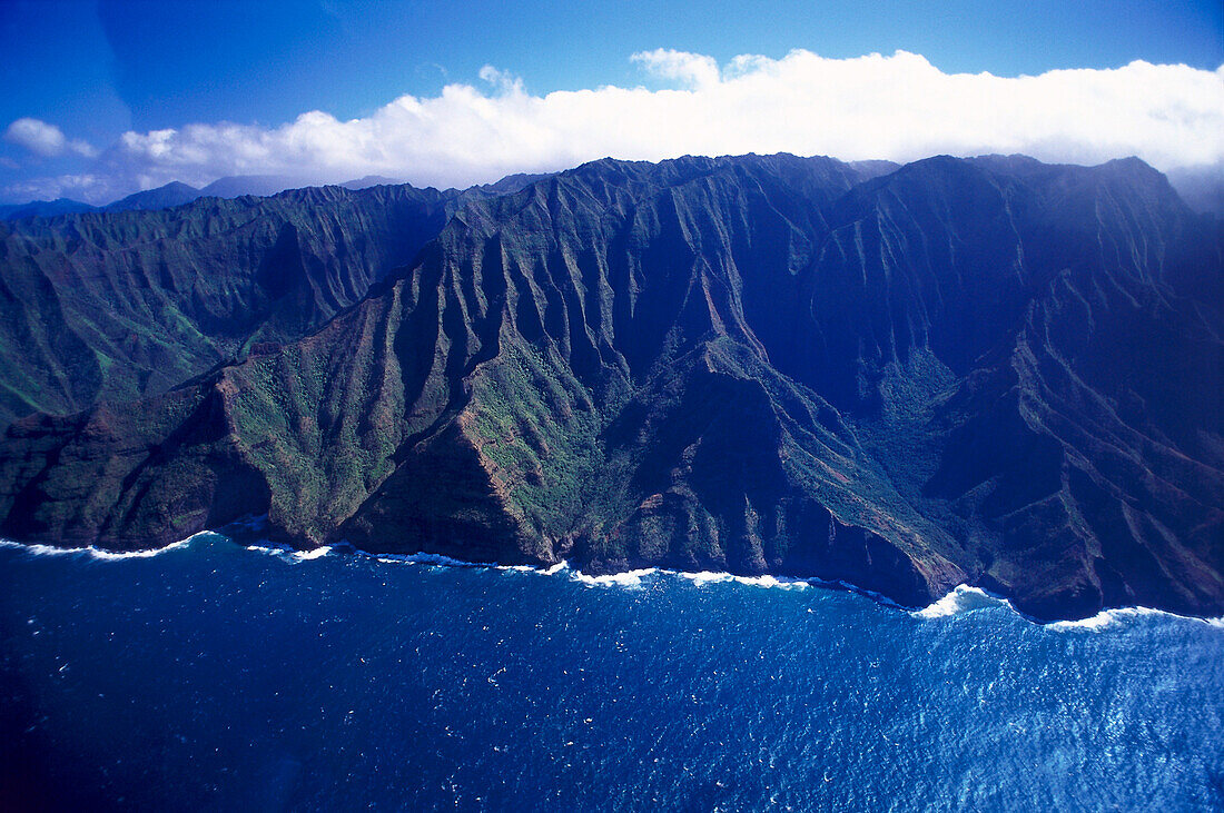 Aerial View, Na Pali Coast, Kauai Hawaii, USA