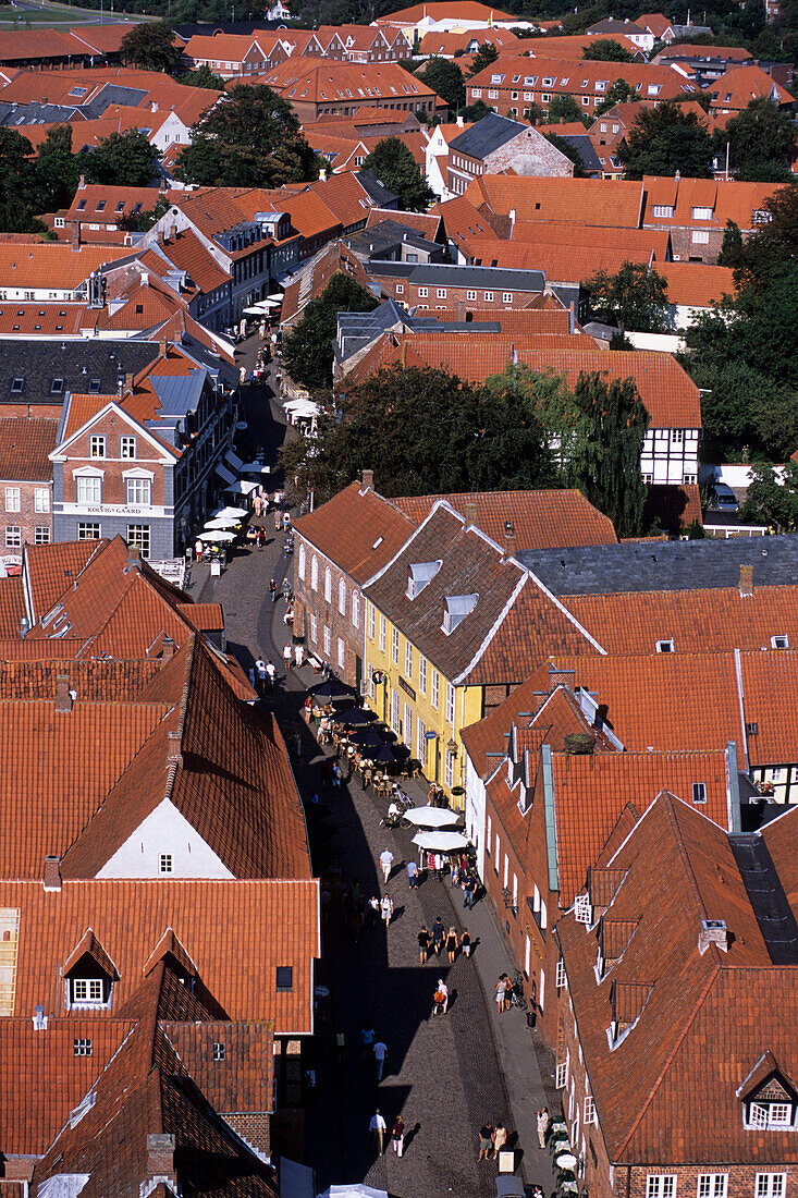 Old Town Ribe, View from Ribe Domkirke Tower, Ribe, Southern Jutland, Denmark