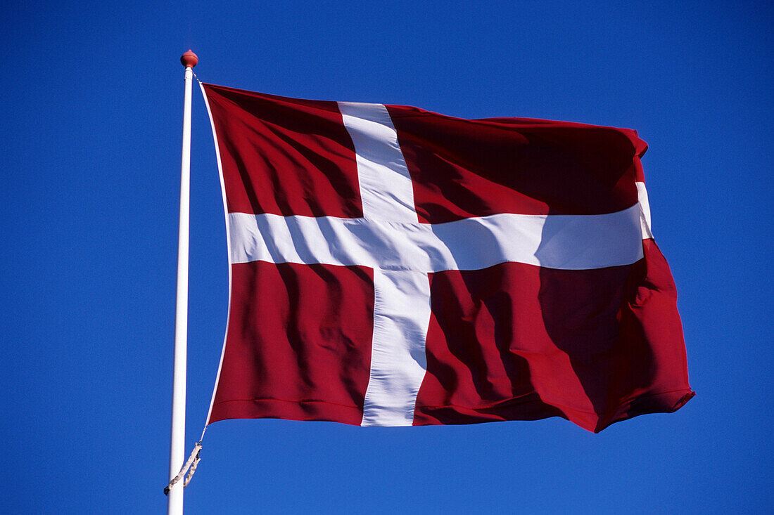 Dannebrog Danish Flag, Near Ribe, … – License image – 70017116 lookphotos