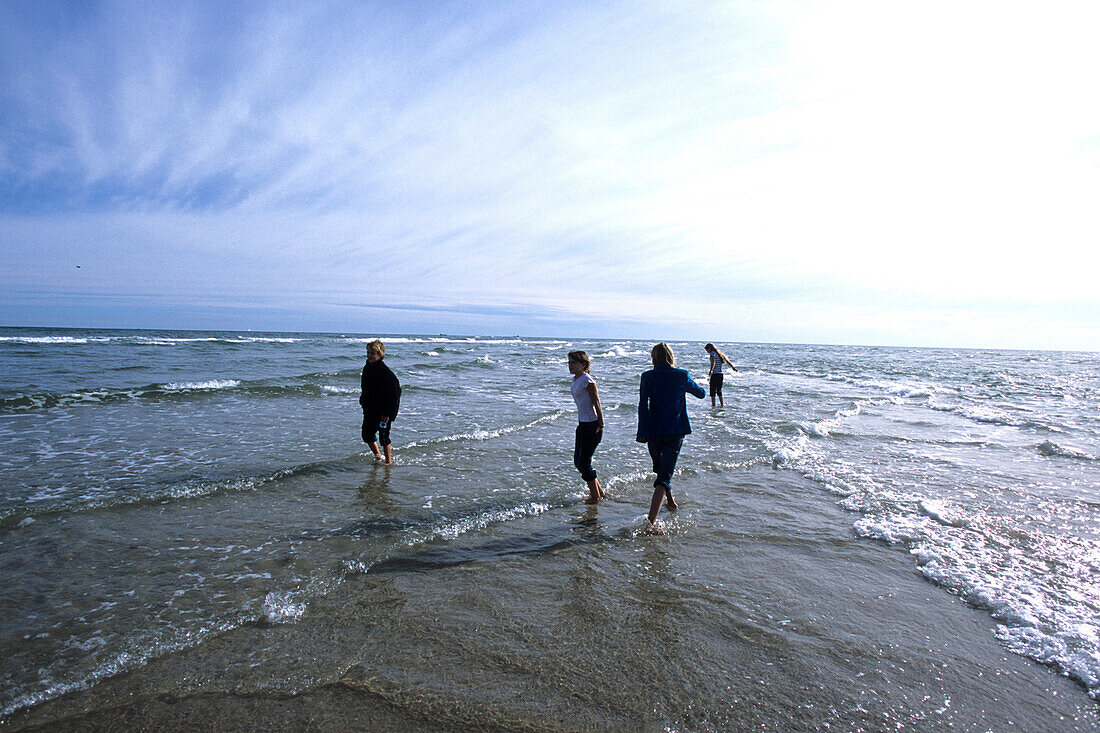 Grenen, die Nordspitze Jütlands und Dänemarks, wo die Nordsee, Skagerrak und der Kattegat zusammenfließen, in der Nähe von Skagen, Nordjütland, Dänemark