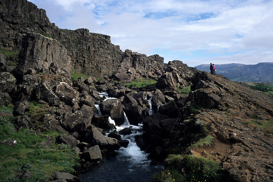 Stream at Almannagja Rift, Pingvellir National Park, Iceland