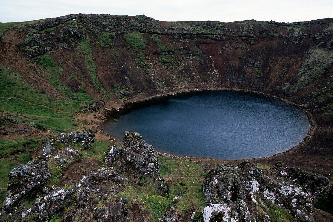 Kerid, Kratersee, in der nähe von Selfoss, Island