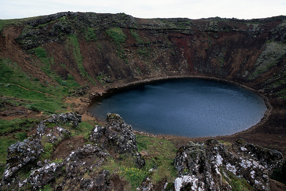 Kerid Volcanic Crater, Near Selfoss, Iceland